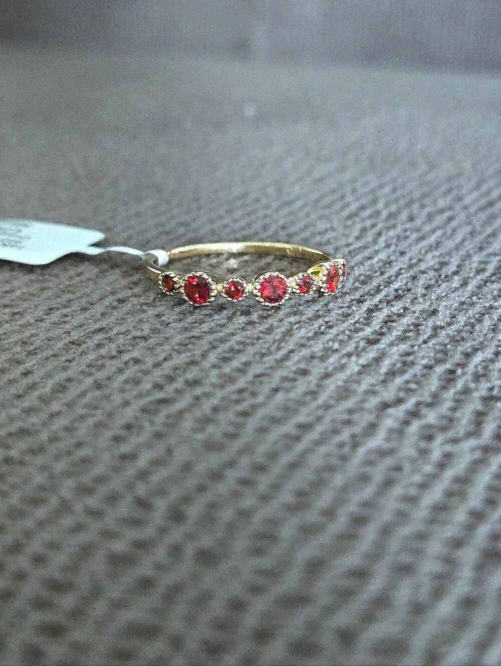 Shivam Half Eternity♾️ Garnet❤️ Ring💍 - Picture 10 of 16